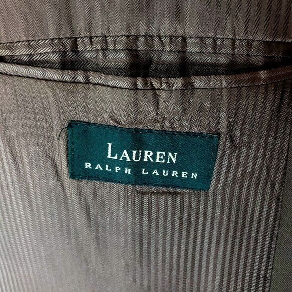 Lauren Ralph Lauren Wool Cashmere 3 Button Blazer 44L Or Slim Fit 46L Dark Beige - Picture 7 of 11